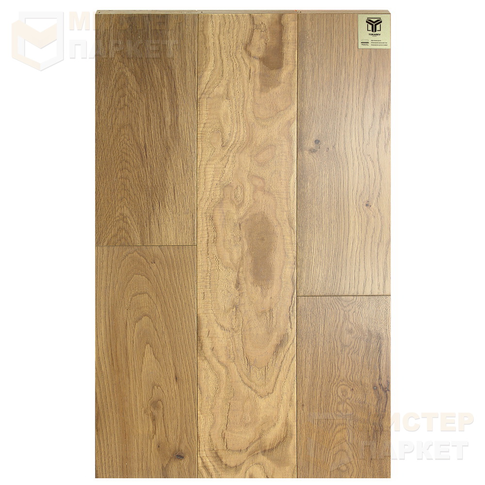 Массивная доска Tokarev Parquet Дуб 21 Виктория 150 мм
