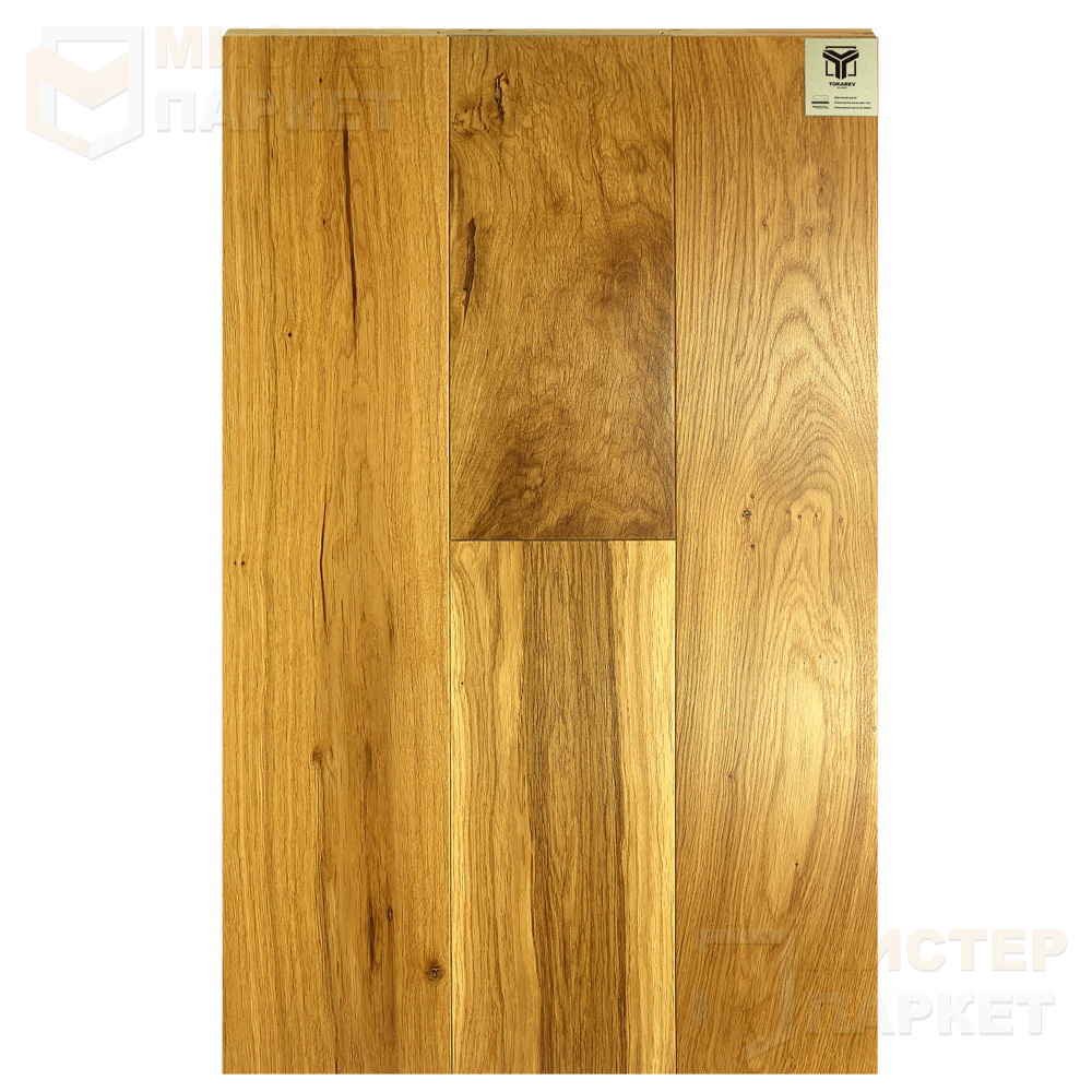 Массивная доска Tokarev Parquet Дуб 44 Оттава 150 мм
