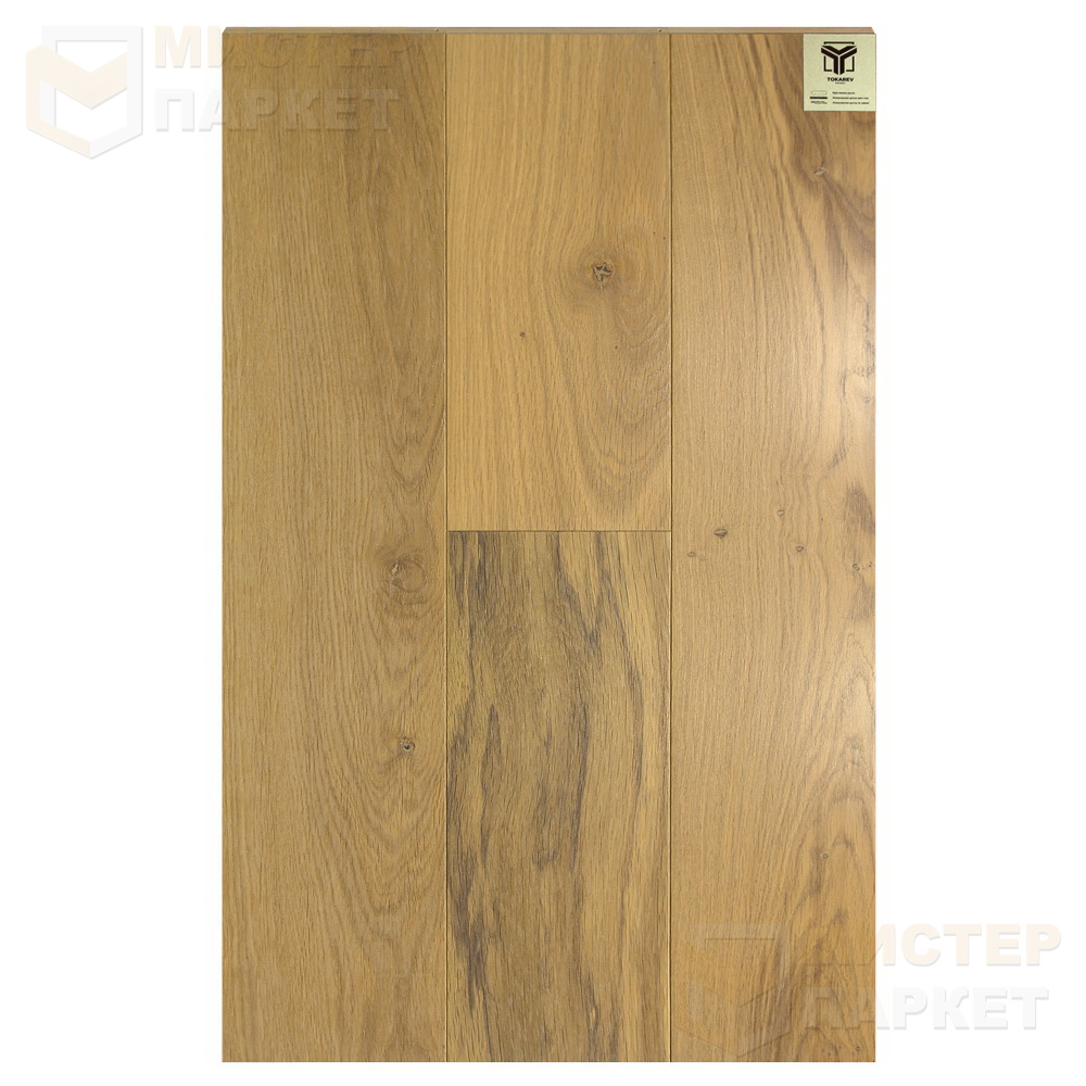 Массивная доска Tokarev Parquet Дуб 4 Дакар 150 мм