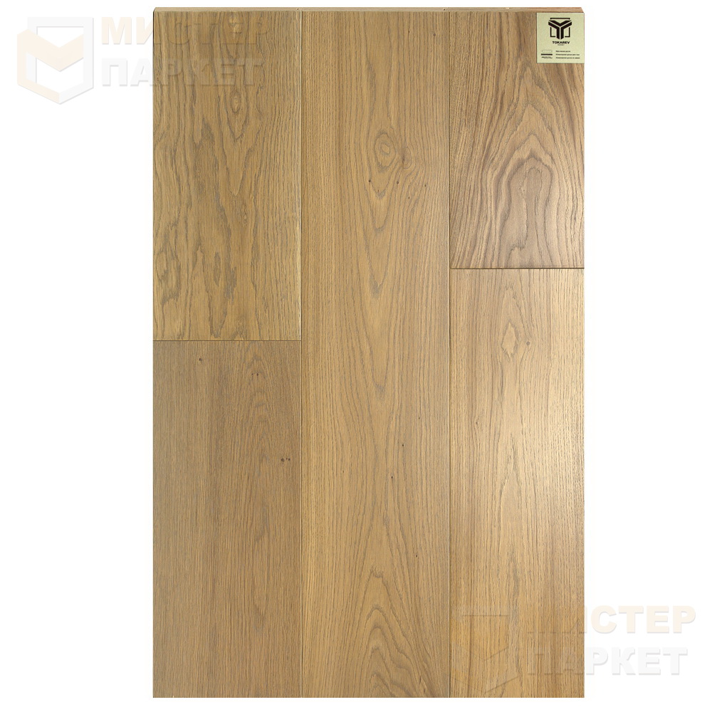 Массивная доска Tokarev Parquet Дуб 3 Бамако 150 мм