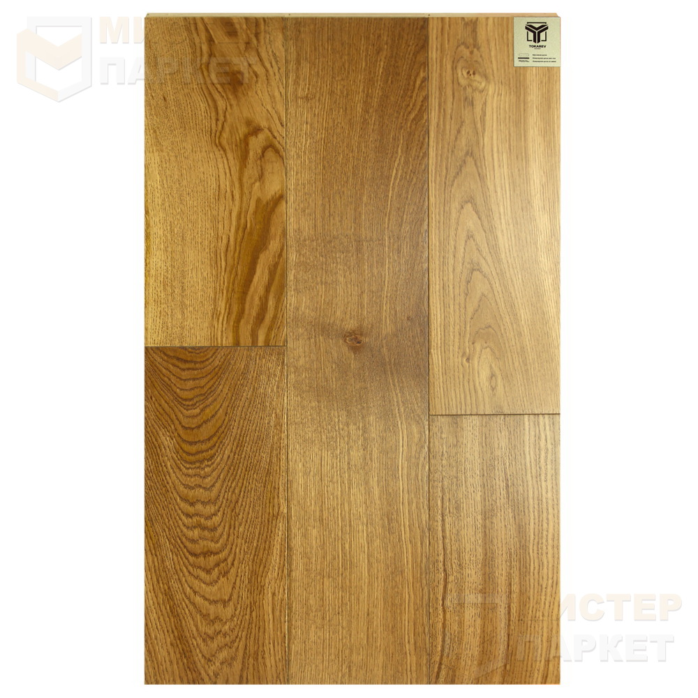 Массивная доска Tokarev Parquet Дуб 22 Каракас 150 мм