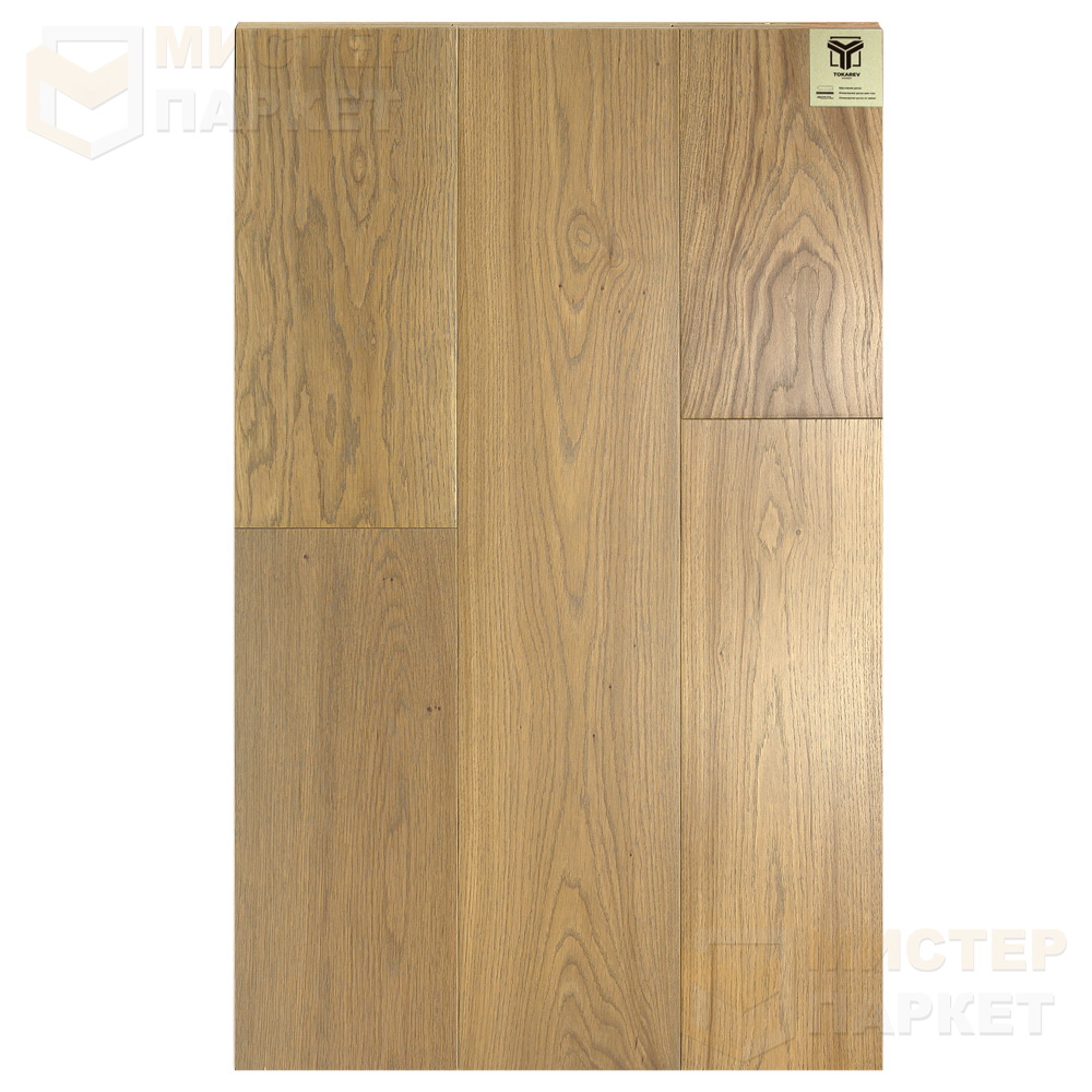 Массивная доска Tokarev Parquet Дуб 3 Бамако 120 мм