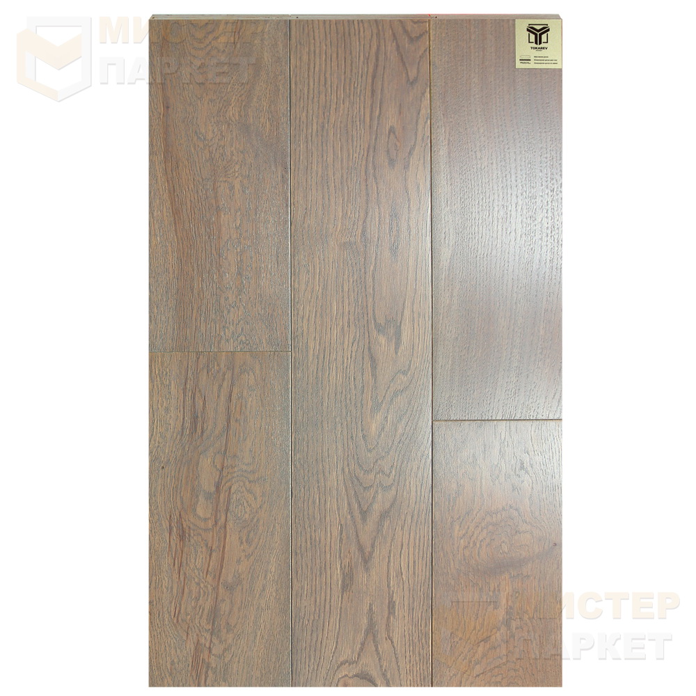 Массивная доска Tokarev Parquet Дуб 7 Макао 120 мм