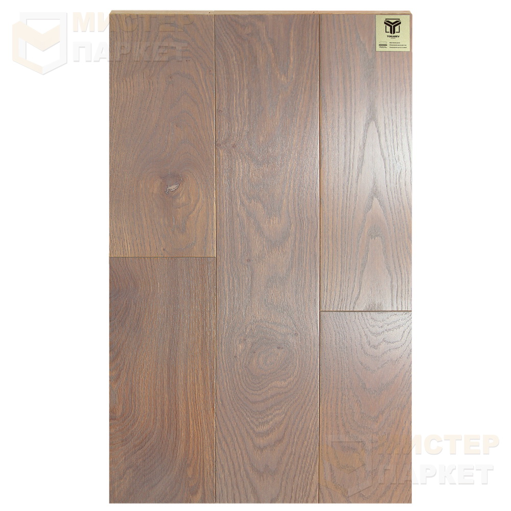 Массивная доска Tokarev Parquet Дуб 26 Рабат 120 мм