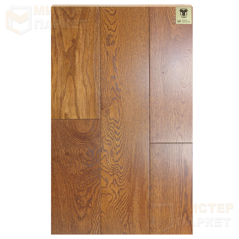 Массивная доска Tokarev Parquet Дуб 35 Кейптаун 120 мм