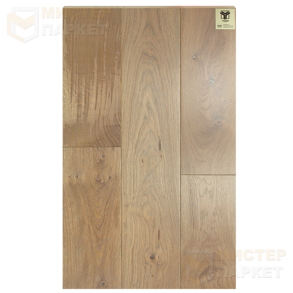 Массивная доска Tokarev Parquet Дуб 13 Бриджтаун 120 мм