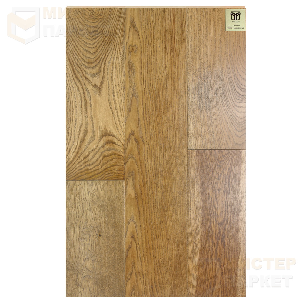 Массивная доска Tokarev Parquet Дуб 14 Мехико 120 мм