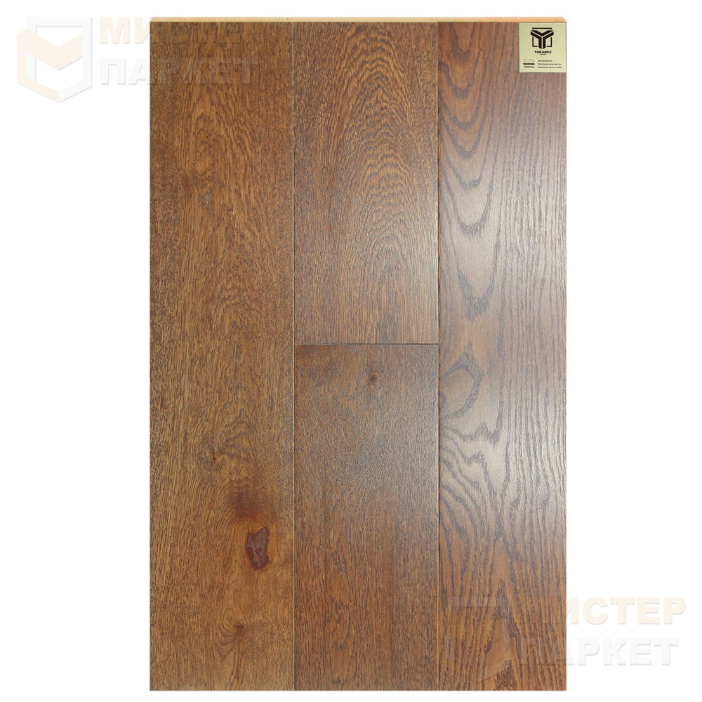 Массивная доска Tokarev Parquet Дуб 38 Кампала 120 мм