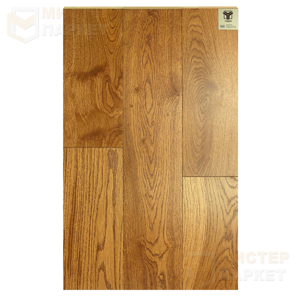 Массивная доска Tokarev Parquet Дуб 17 Венский 120 мм