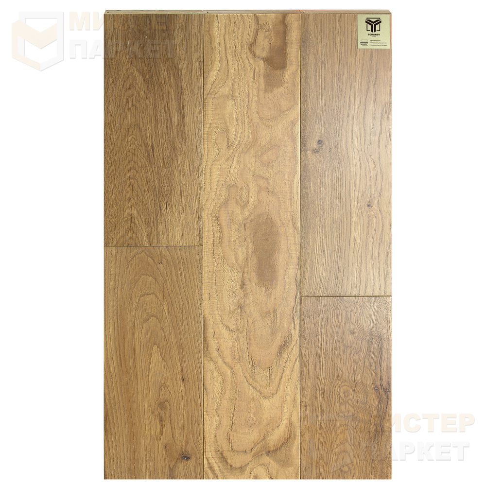Массивная доска Tokarev Parquet Дуб 21 Виктория 120 мм