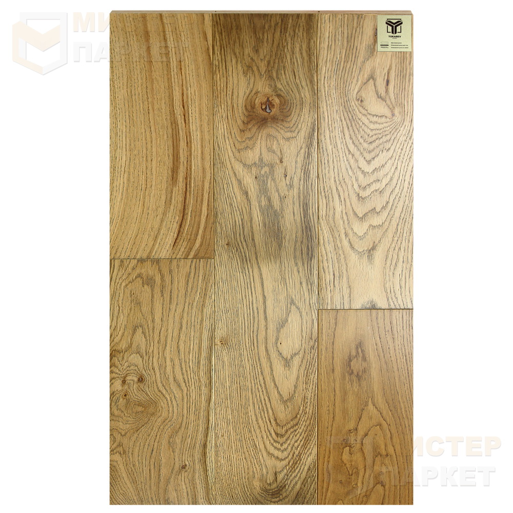 Массивная доска Tokarev Parquet Дуб 27 Монгольский 120 мм