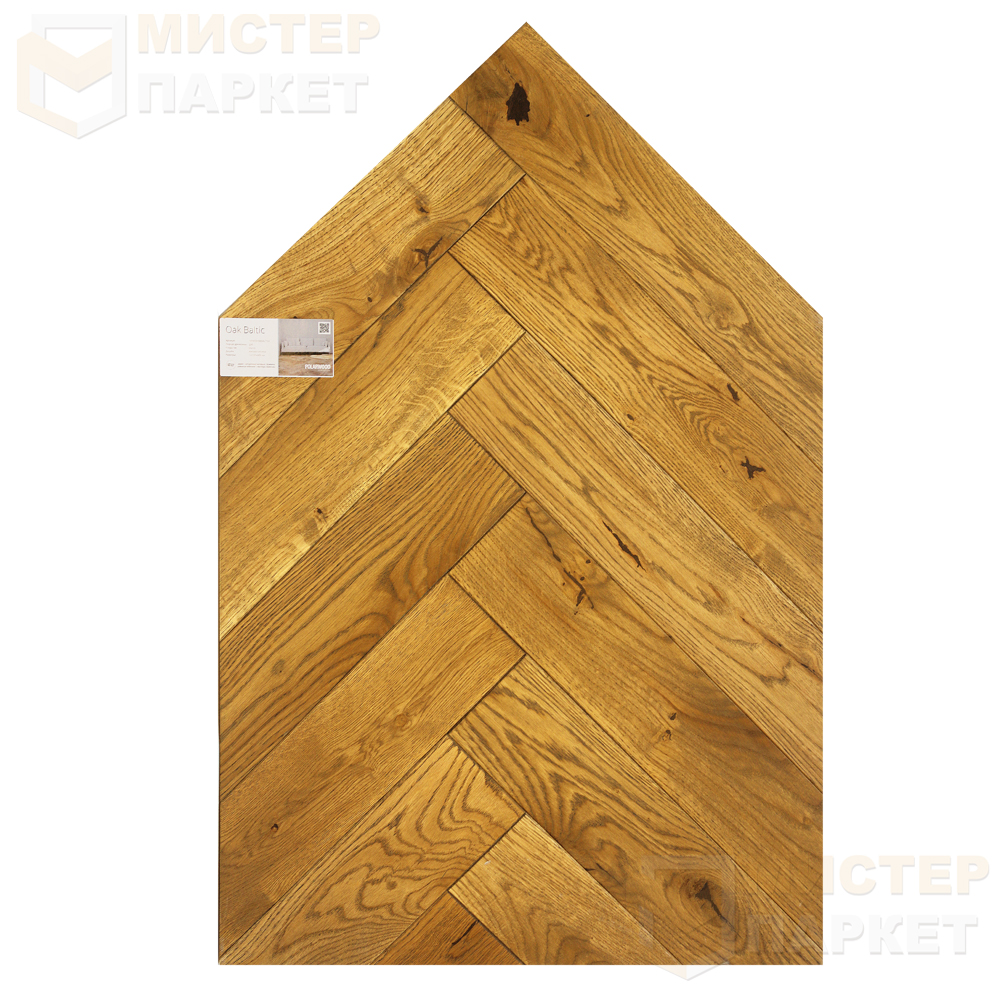 Паркетная доска PolarWood Дуб Baltic 1019CDHB8BALT124 100 мм х 600 мм