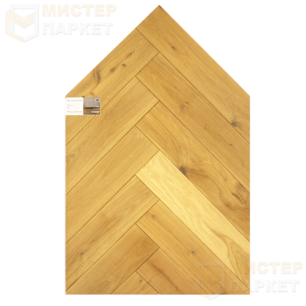 Паркетная доска PolarWood Дуб Scandinavian 1019ACHB8SCAN124 100 мм х 600 мм