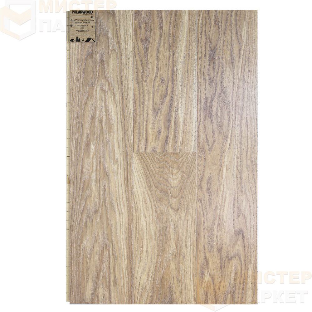 Паркетная доска PolarWood Дуб Меркурий 10110782A2018124 188 мм х 2266 мм