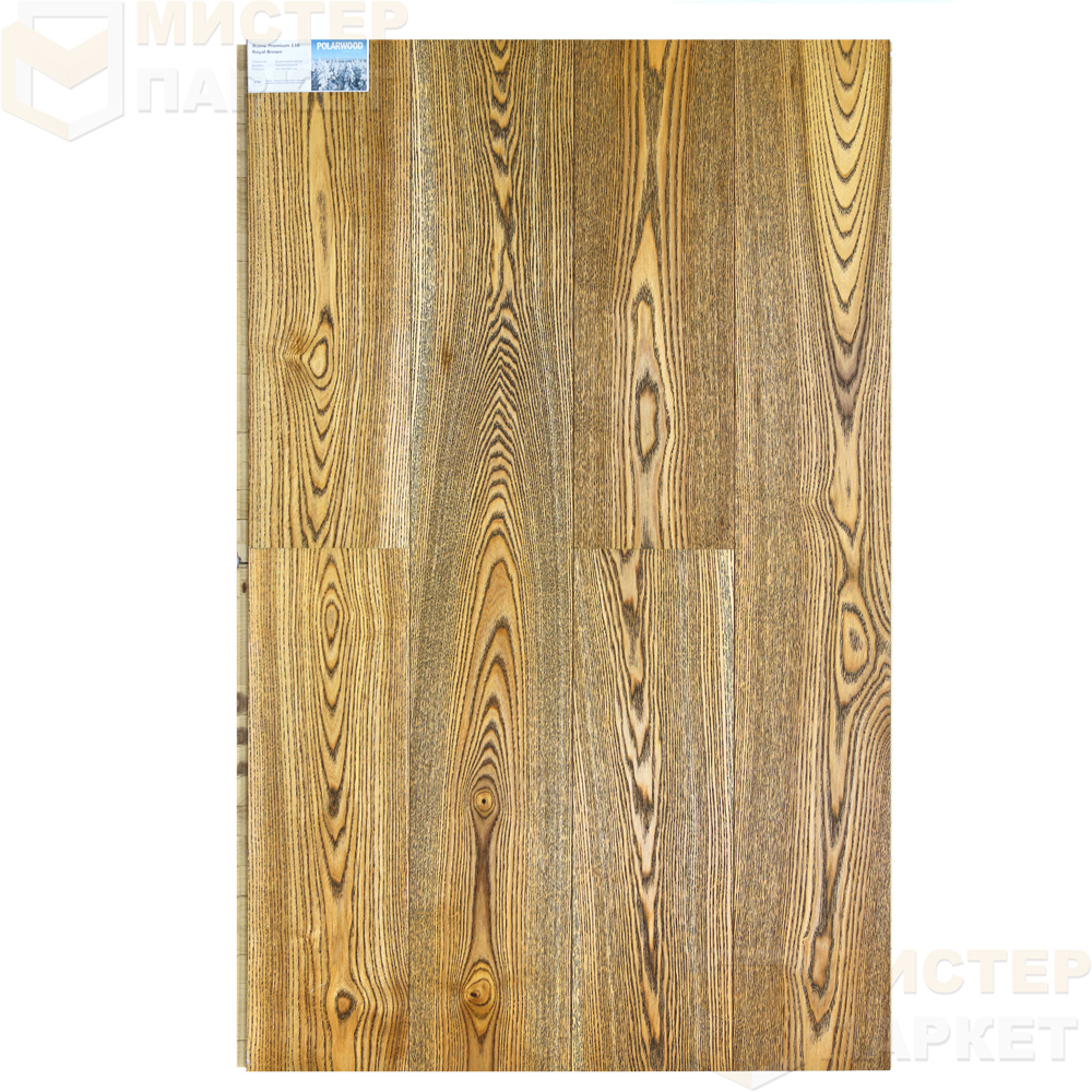 Паркетная доска PolarWood Ясень Классический коричневый 138