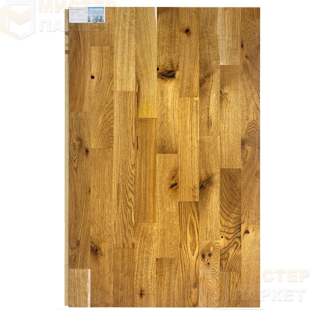 Паркетная доска PolarWood Дуб Винтажный 3П