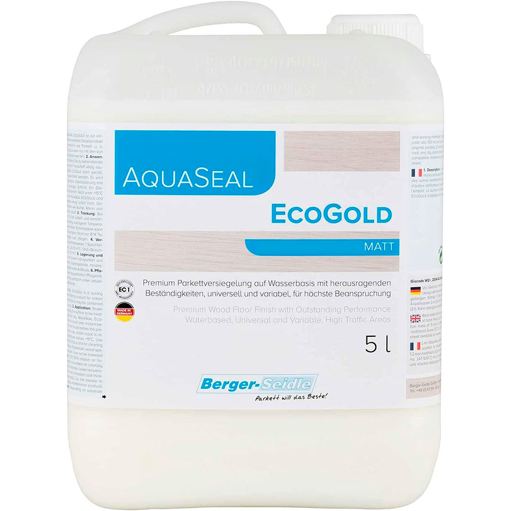 Лак Berger-Seidle для паркета A-S EcoGold матовый Однокомпонентный 5 л