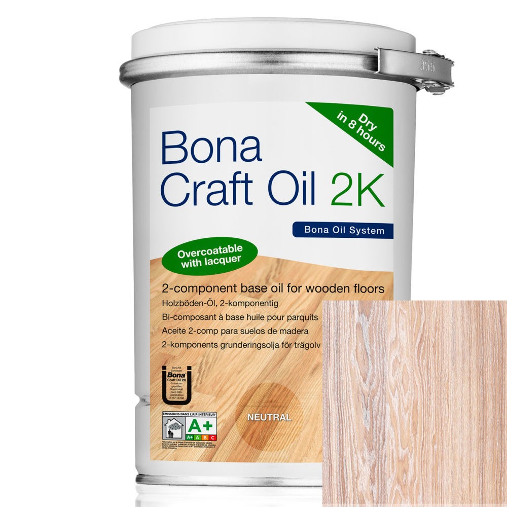 Масло Bona для деревянных поверхностей Craft Oil 2K Frost Двухкомпонентный 1.25 л
