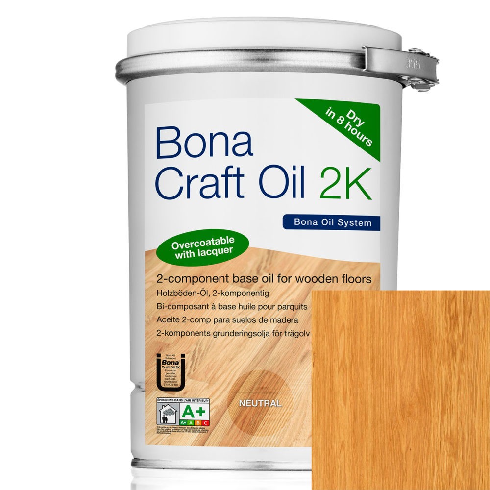 Масло Bona для деревянных поверхностей Craft Oil 2K Invisible Двухкомпонентный 1.25 л