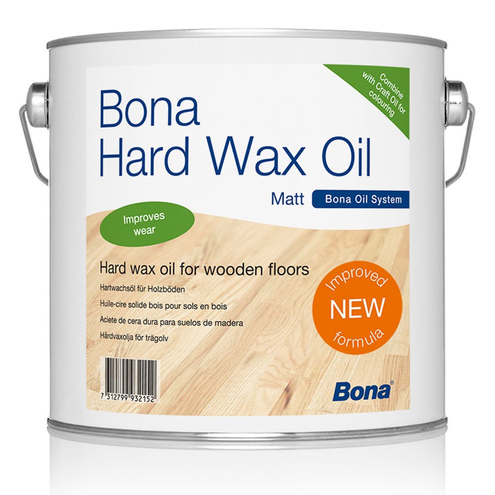 Масло Bona для деревянных поверхностей Hard Wax Oil Полуматовый Однокомпонентный 2.5 л