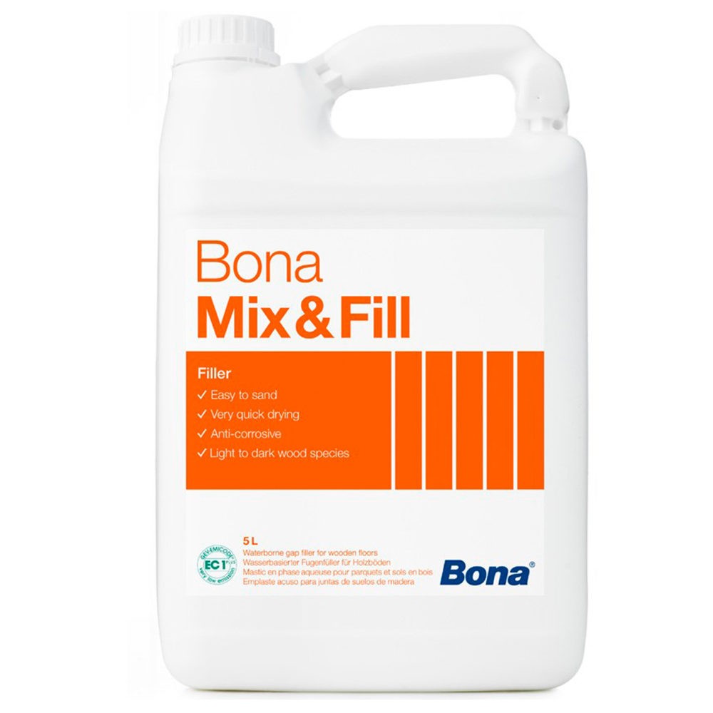 Грунт Bona Mix&Fill для смешивания с шлифовальной мукой и получения шпатлёвки Однокомпонентный 5 л