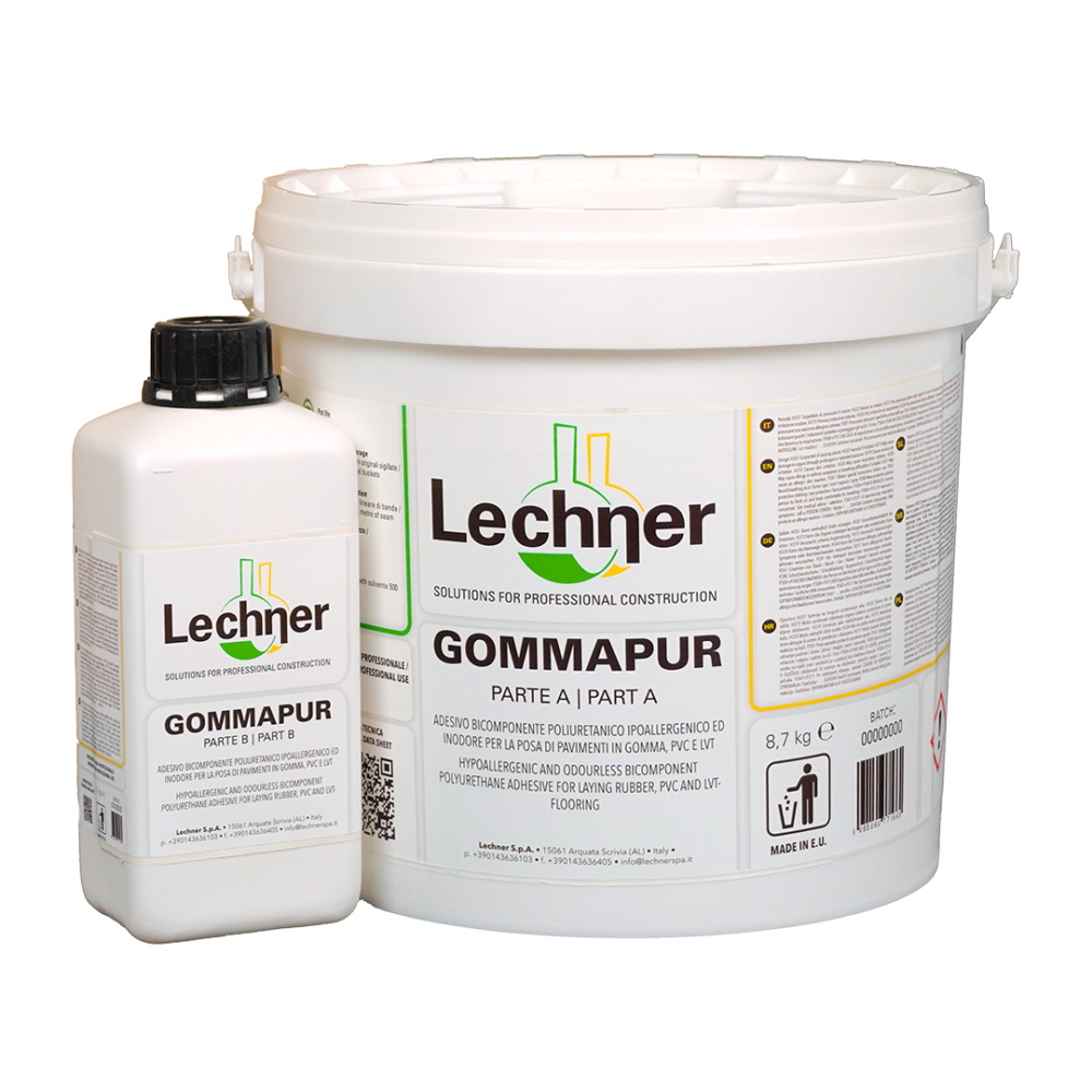Клей Lechner Gommapur для резиновых и ПВХ покрытий Двухкомпонентный 10 кг