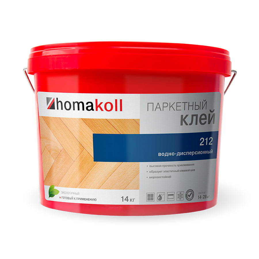 Клей Homakoll для паркета 212 Однокомпонентный 14 кг