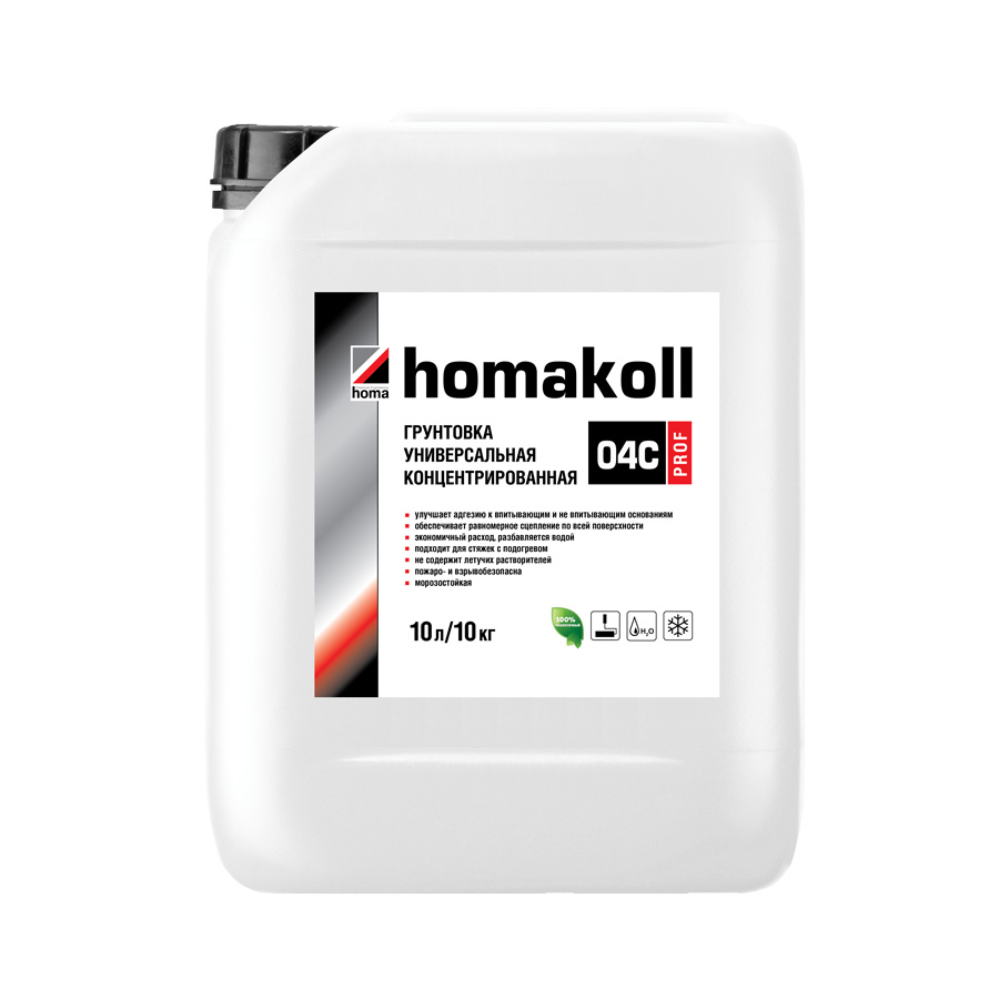 Грунт Homakoll для впитывающих и невпитывающих оснований 04 C Prof Однокомпонентный 5 л
